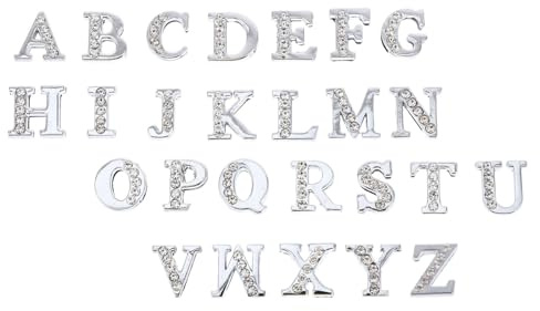 TOKIDNY 26 pezzi Charms Lettere Alfabeto con Strass in Lega per Bracciali e Collane DIY Accessori Creativi e Sicuri per Gioielli Fai da Te Perline Colorate per Braccialetti Bambina