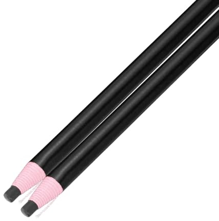 QUARKZMAN Crayons Gras â Pelure 2Pcs Noir Marqueurs de Couleur pour Verre | Crayons, Non Aiguisables pour Métal Plastique Papier, Crayons de Cire pour Colorier Dessiner Marquer