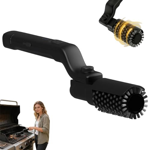 Elektrisk grillborste, trådlös grillrengöring för bränd mat, säker borstfri elektrisk grill rengöringsverktyg för utomhusgrillar