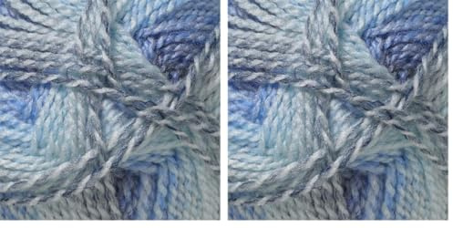 James C Brett Marble DK Double Knitting Yarn - 100g Ball - Acrylic Wool for Knitting & Crochet (Blue Blue Jeans) (Pack of 2)