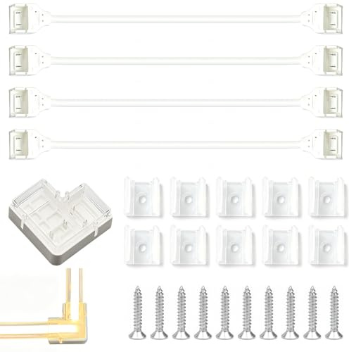 CHENBOOW Conectores de Tira de LED COB,Conector de Esquina en Forma de L para Tiras LED COB,Conectores de Esquina de LED,para Conexión sin Soldadura de Cintas LED