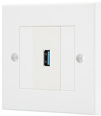 USB 3.0 Modular Faceplate/Wall Outlet (1 x USB 3.0 Port)