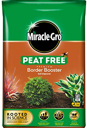 Miracle-Gro PEAT FREE PremiumBorder Booster, Soil Improver, 40 Litres, Brown