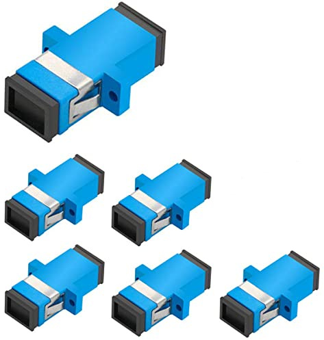 Greluma 6 St sc Fiberoptisk Koppling Singlemode (SM) Simplex Adapter Hona till Hona UPC