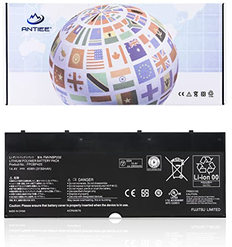 ANTIEE FPCBP425 Laptop Batterie per Compatible with Fujitsu LifeBook T904 T935 T936 U745 2-in-1 Ultrabook Series Notebook FMVNBP232 FPB0315S Replacement Batterie 14.4V 45Wh 3150mAh