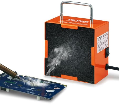 VEVOR Extracteur de Fumée de Soudage 38 W Extracteur de Fumées de Soudure Filtre à 3 Couches 86,63 m³/h Absorbeur de Fumée à Souder Compact pour Soudure Bricolage Réparation de Téléphone Impression 3D