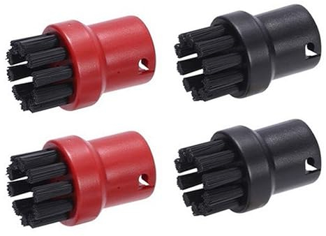 KGA SUPPLIES 4 Stück Dampf Nylon Rundbürsten, Dampfer Zubehör für Kärcher, langlebige Rundbürste Düsenkopf, Kärcher Dampfreiniger SC1 SC2 SC3 SC4 SC5 SC7 CTK10 Serie