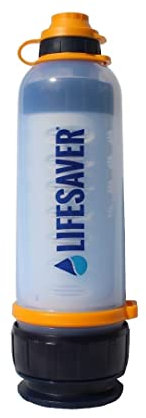 LifeSaver Bottle Portable Water Filter and Purifier - Easy to Use, Removes 99.99% Viruses, Bacteria & Cysts, Failsafe Tech, 750ml, Military Approved, purifies up to 6000L, Hiking & Camping Essentials