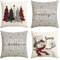 Artoid Mode Schneemann Bäume Schneeflocken Stern Weihnachten Kissenbezüge 4er Set, 45x45 cm Merry Christmas Zierkissenbezug Cushion Cover Couch Deko