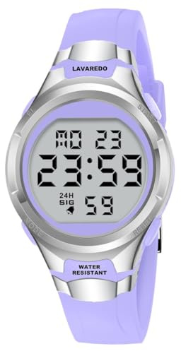 Timever Reloj de Cuarzo Vintage para Mujer, Piel, Números Romanos y 3 ATM | Incluye alarma, cronómetro, fecha y luz, con correa de silicona en un reloj digital diseñado para mujer.
