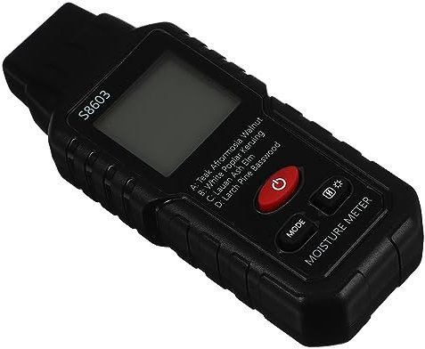 Tofficu Testeur Humidité pour Mur avec Écran LCD Rétroéclairé Mesure Précise de Humidité Du Matériaux pour Plâtre Construction sans Batterie