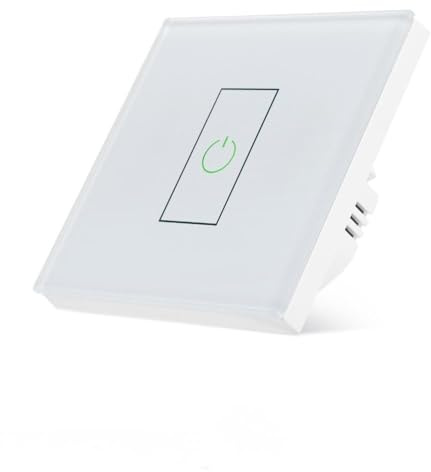 Smart Immersion Heater Timer Switch 40A 8000W, 2.4GHz WiFi Smart Switch for Water Heater & Boiler, APP & Voice Control, Touch Panel, Compatible with Alexa Google Assistant Smart Life Remote