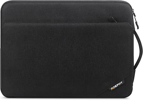 ROEPHY Housse Ordinateur 17-17.3 Pouces Anti-Rayures Pochette de Protection pour PC Portable Sac Ordinateur pour Dell XPS 17 / Inspiron 17 5000 7000, LG Gram 17, Razer Blade 17, Noir
