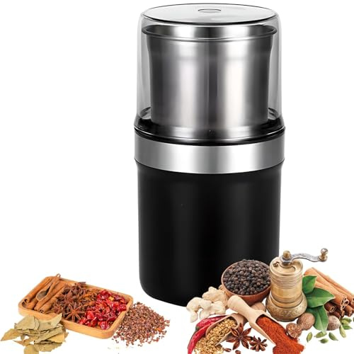 Molino De Café Eléctrico, Con Gran Capacidad De Molienda Y Potente Motor, Molinillo De Café Con Taza Desmontable, Para Cocina, Café En Grano, Especias, Hierbas, Frutos Secos, Cereales, Semillas