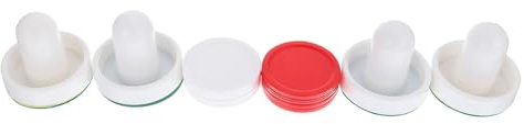 PRETYZOOM 2 Juegos de Accesorios para Hockey de Aire Discos y Empujadores de 60 MM y 51 MM Paletas Blancas y Rojas Piezas de Repuesto para Mesa de Aire Hockey Fiestas y Sala de Juegos