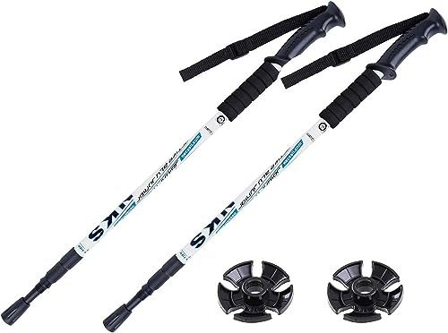 2 X Hikehobby® Antishock With Handle Trekking Walking Hiking Stick Pole (white)