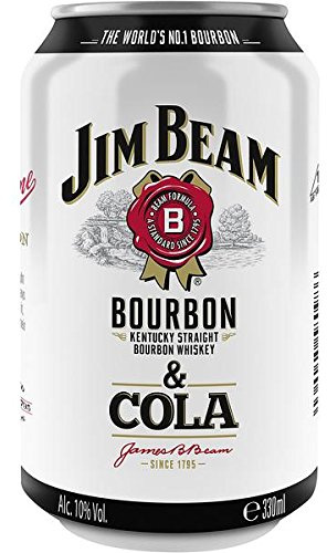 12 Dosen Jim Beam Cola a 0,33L 10% Vol. Dose inc.3.00€ EINWEG Pfand