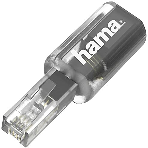 Hama 00201145 Telefonkabel TAE-F-Stecker - Modular-Stecker 6p4c, 1.5m, schwarz
