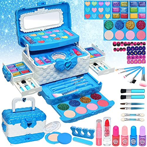 Kids Makeup Set For Girls - Childrens Make up Kit Birthday Gift Age 4‑12 | Kids Makeup Sets for Girls Toy Makeup Set for Toddlers, Princess Beauty Make up for Girl