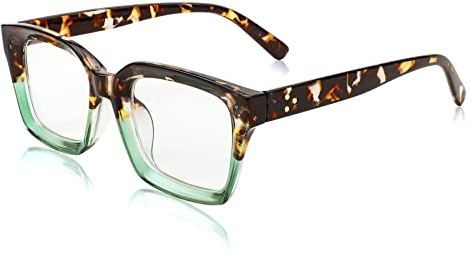 FEISEDY Glasses Frame Womens, Square Thick Eyeglasses Frame, Classic Eyewear for Men B2461