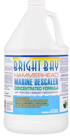 Descaler, Concentrated (1:3), Marine/RV, Bright Bay (1 gal) - Tankless Wtr. Heaters, Engine Flush, AC Coils, & More - Aluminum/Copper Safe, No Harsh Acid