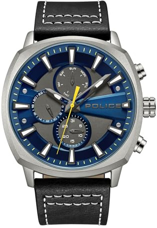 Police Montre habillée PEWJF9003403, Argenté., Sangle