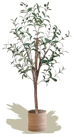 Maia Shop Plantas Decorativas - Olivo Artificial Minimal 105 cm - Planta Artificial Decorativa para Hogar y Oficina, Árbol Artificial Realista con Maceta Incluida, Estilo Mediterráneo Moderno