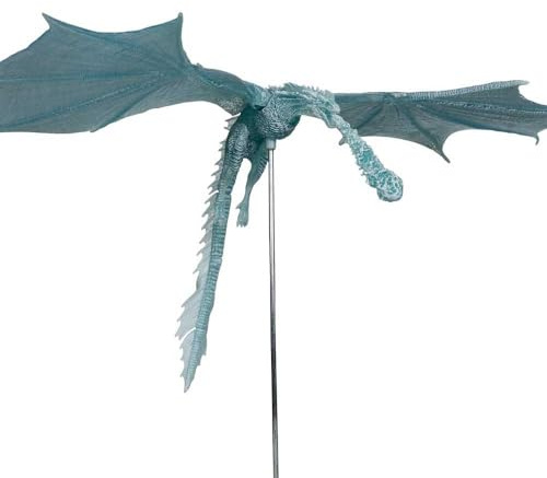 Bizak McFarlane 64380663 Dragon Viserion Eiscreme (Frostbite) von Game of Thrones, mit Gold-Label-Sammlungsetikett, bewegliche Drachenfigur, blau
