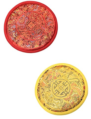 Toyvian 2piezas Cojín Cuenco Tibetano Tapete Budista Almohadilla Nepal Supplies Budismo