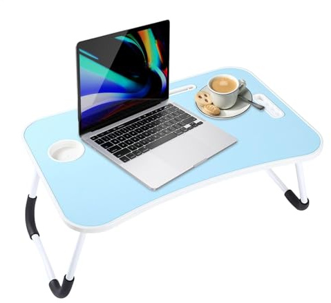 Sängbord för laptop – sängskrivbord för laptop, halkfritt vikbart