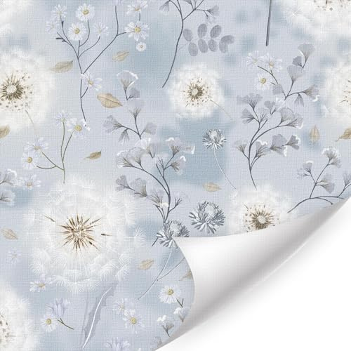 CHDITB Dandelion Flower Wallpaper Peel and Stick Floral Sticker(44x300cm)