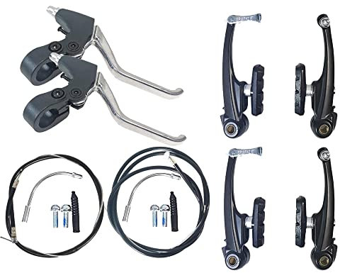 Cantilever Bremsenset vorne + hinten V-Brake Fahrradbremse inkl Züge und Beläge Red Loon