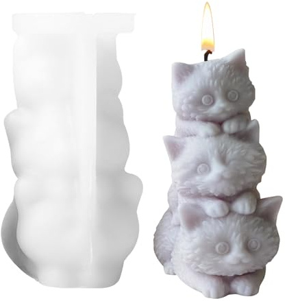 Molde de moldeo para gatos – Molde de silicona antiadherente de alta calidad, resistente y reutilizable, textura muy resistente y limpia | Desmoldeo simple, establecido para