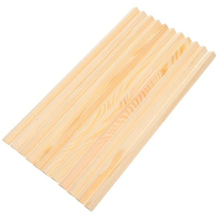 HAPINARY Window Molding Trim 10Pcs Pine Wood Triangle Wooden Strips 10Mm Edge for Screen Replacement and Photo Shoot Props