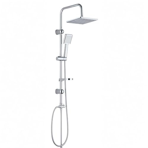 Vonia Soffione Doccia A Pioggia Con Doccetta - Set Di Accessori Da Bagno In Acciaio Inossidabile Da 25,4 Cm | Rotazione A 360° | Sistema A Cascata Anticalcare