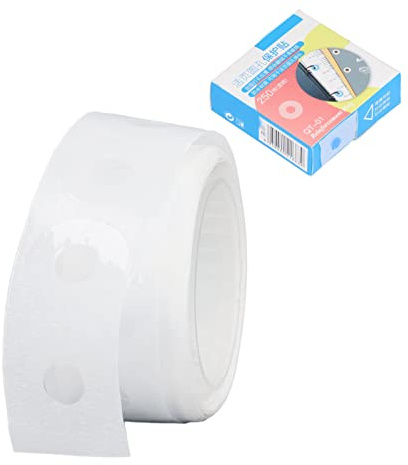 Qcwwy Adesivi di Rinforzo in PVC Adesivi per Perforatori di Design Fai-da-te 250 Pezzi di Rinforzo per Fori Set di Linguette Adesive per Riparare Fogli Sciolti Marcatura di Giorni Importanti