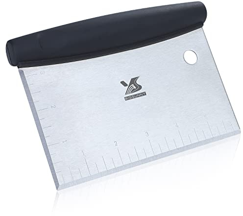MSY BIGSUNNY Dough Scraper Baking Pastry Cutter Good Grip Pastry Scraper Stainless Steel Dough Cutter