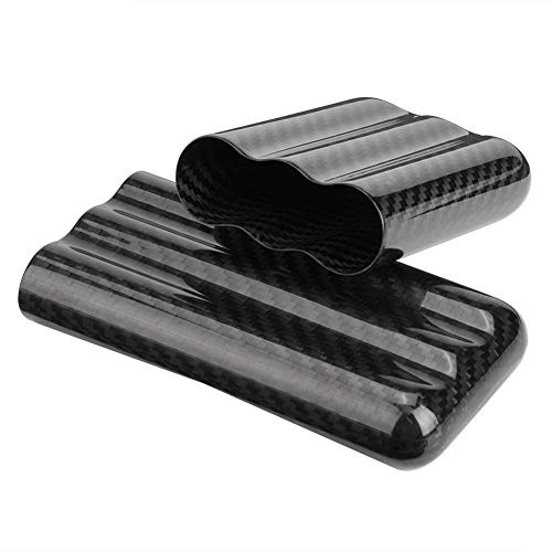Étui à cigares en fibre de carbone, rangement pour 3 tubes, design élégant et résistant, idéal pour collectionneurs, amateurs et professionnels, usage domestique ou