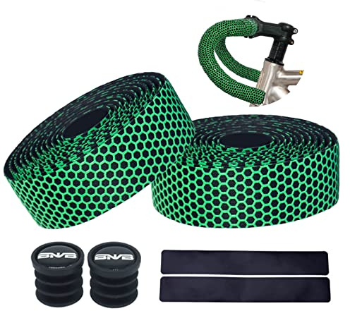 PLATTBK Ruban pour guidon, Eva Bandes de Guidon Avec Bouchons d'extrémité, Antidérapant Confortable Cyclisme Bandeau de Guidon Vélo