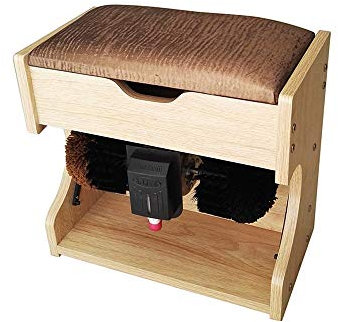 QHYXT Lucidascarpe, Lucidascarpe Automatica Lucidascarpe e Lucidascarpe con Scatola di Immagazzinaggio Macchina con Scatola di Immagazzinaggio Lucidascarpe Elettrico (D)