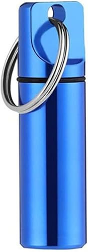 Organizzatore settimanale di pillole, Portachiavi in ​​alluminio, impermeabile, in metallo, for tablet, medicinali, portapillole, impermeabile, ermetico, piccolo, for viaggi, attività all'aperto, viag