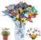 OUDQFCJ 50 Pezzi Pali da Giardino con Farfalle, Doppio Ala Farfalle, Decorazioni da Giardino su Bastoni, Ornamento di Farfalle Colorate, Ornamenti da Giardino All'aperto, Decorazioni per Patio e Feste