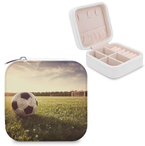 GHEPSDW Boîte à bijoux en forme de ballon de football sur un terrain