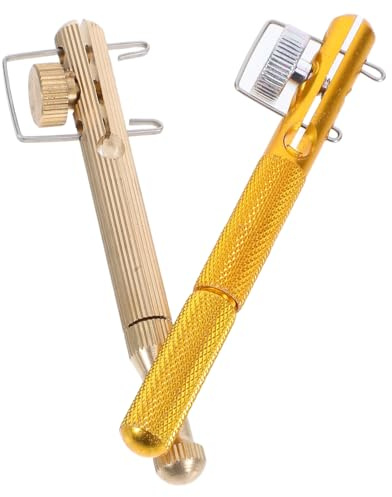 Hohopeti Kit de Nouage Manuel 2 Pièces en Aluminium et Cuivre Outil pour Nouer Les Lignes de Pêche et Hameçons Accessoire Compact et Portable Pêche en Mer Voyages