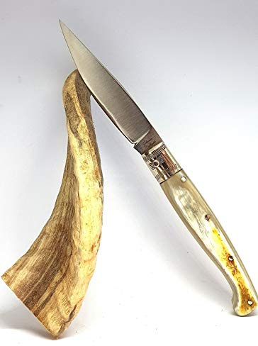 COLTELLO SARDO PATTADA ARTIGIANALE MANICO in CORNO COLLEZIONE TASCABILE da caccia 53187