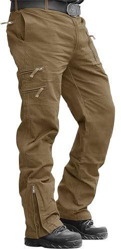 MAGCOMSEN Mens Cargo Work Combat Trousers Hiking Tactical Military Pants | Casual Outdoor Walking Trouser, Cotton Pant with Zip Pockets, Wear Resistant, No Belt