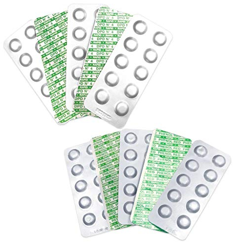 well2wellness® 100 Pool Testtabletten zur Aktivsauerstoff (DPD No.4 Rapid) und zur pH-Wert Bestimmung (Phenolred Rapid) - je 5 x 10 Stück