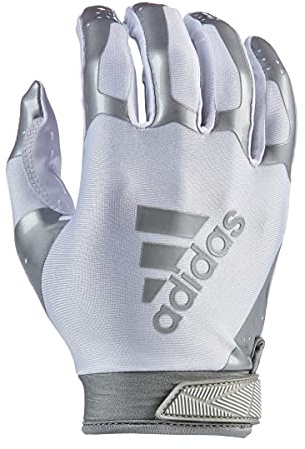adidas ADIFAST 3.0 Football Receiver Glove, White/Silver, Medium