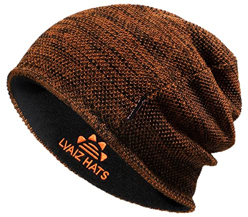 SHINCHIC Mens Winter Beanie Hat Warm Fleece Lined Skull Cap for Men Reversible Women Windproof Watch Hat Knit Warm Unisex Beanie