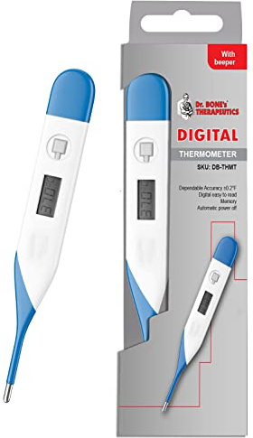 Dr. Bone's Therapeutics ® Digital Thermometer with Fast 30 Second Reading - for Oral, Underarm, Rectal Temperature - for Adults & Kids - Audible Beep - Oral Thermometer Adults Kids Babies